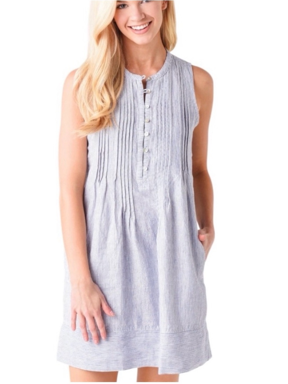 Faherty Isha Swing Linen Dress